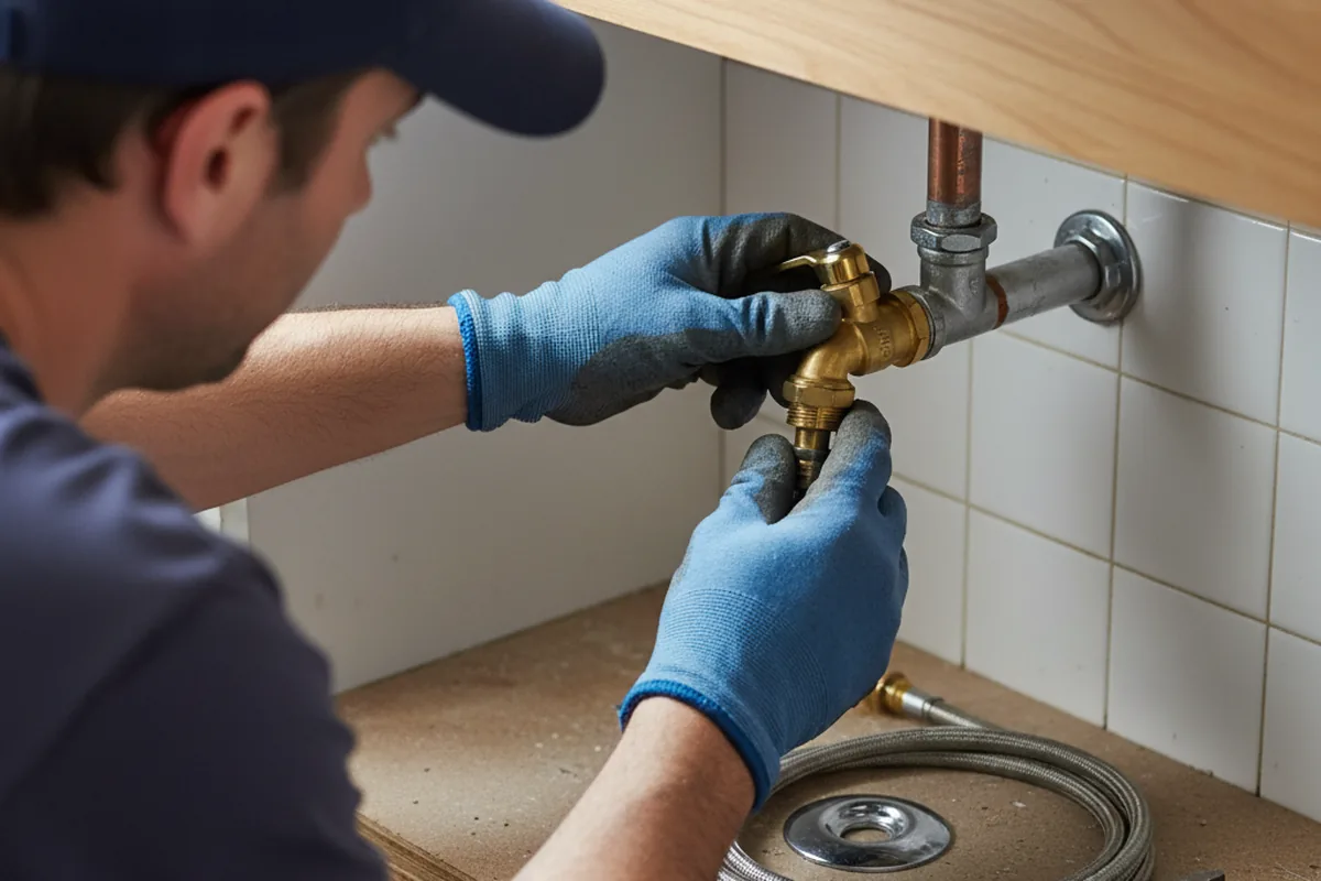 Shutoff valve and fitting work during Faucet and Fixture Repair in Evans